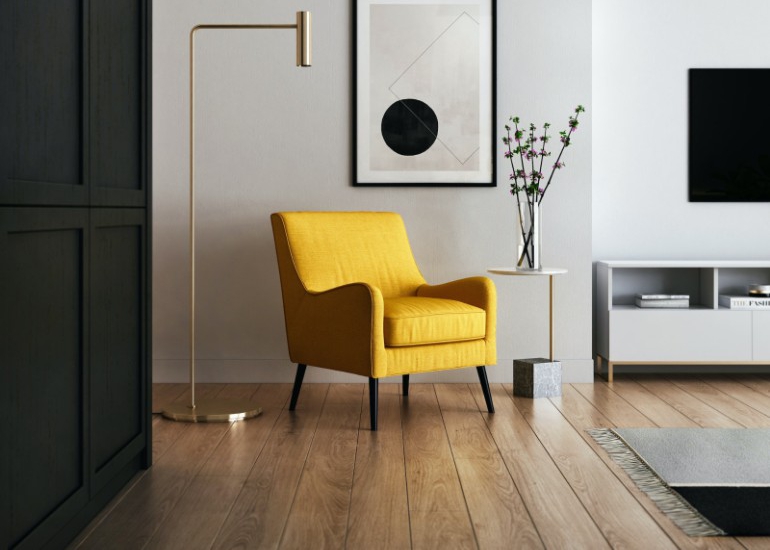 The simple yellow chair